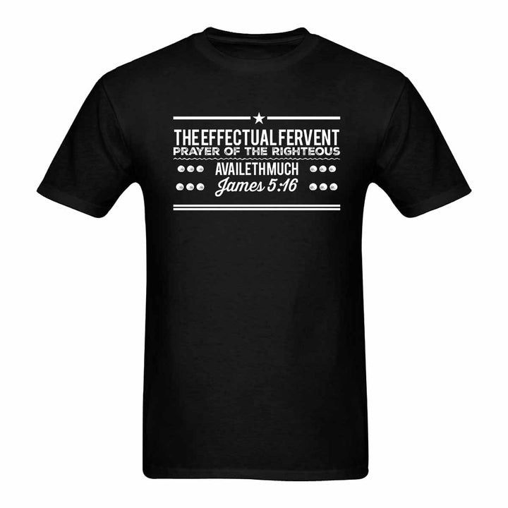 Mens T-shirt James 5:16 Inspirational Black Graphic Tee - Mens | T-Shirts