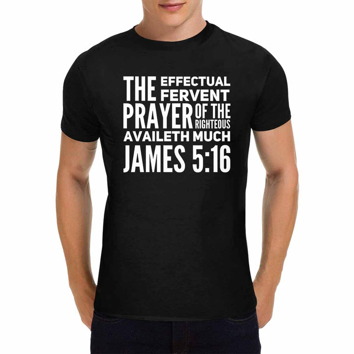 Mens T-shirt James 5:16 Inspirational Graphic Tee - Mens | T-Shirts