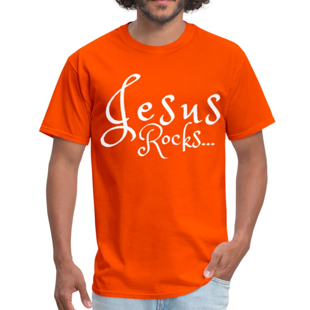 Mens T-shirt Jesus Rocks Graphic Tee - Mens | T-Shirts