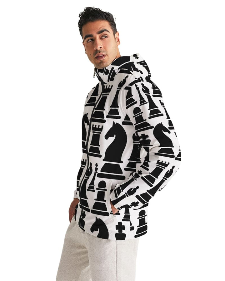 Mens Windbreaker Jacket / Chess Print - Mens | Jackets | Windbreakers