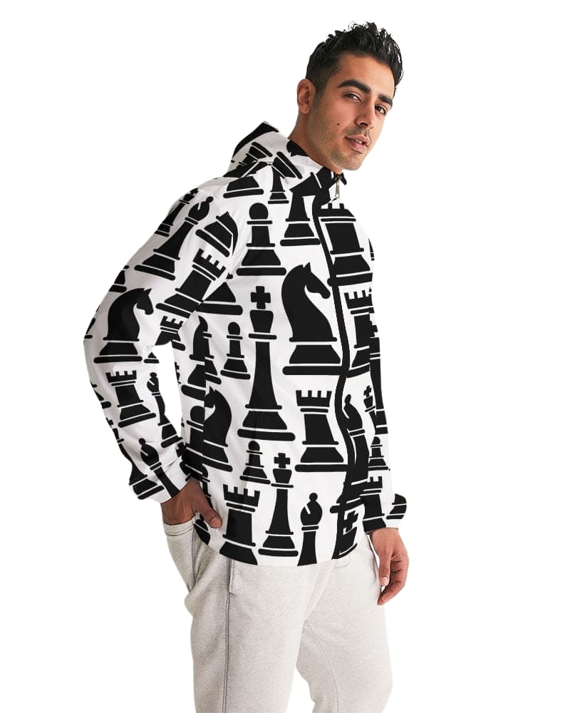 Mens Windbreaker Jacket / Chess Print - Mens | Jackets | Windbreakers