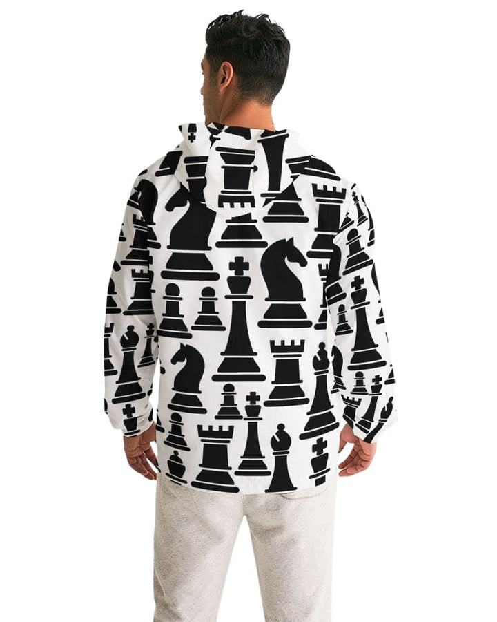 Mens Windbreaker Jacket / Chess Print - Mens | Jackets | Windbreakers