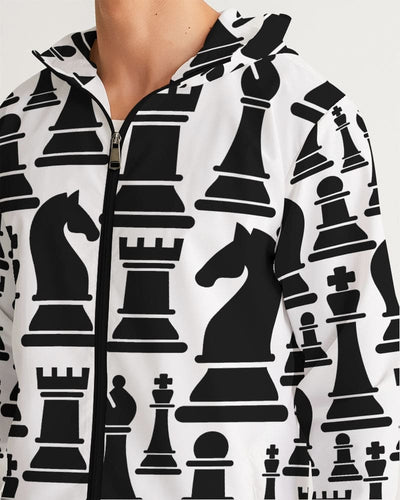 Mens Windbreaker Jacket / Chess Print - Mens | Jackets | Windbreakers