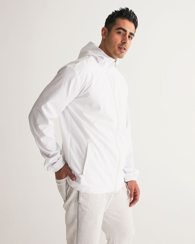 Mens Windbreaker Jacket with Hood White - Mens | Jackets | Windbreakers