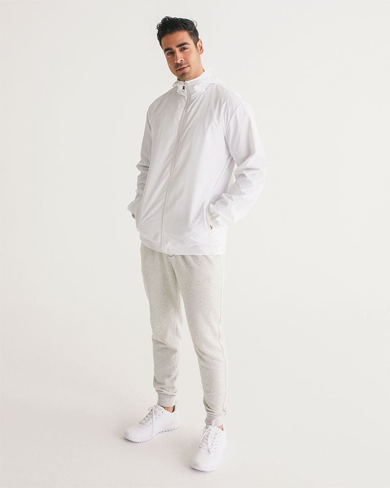 Mens Windbreaker Jacket with Hood White - Mens | Jackets | Windbreakers