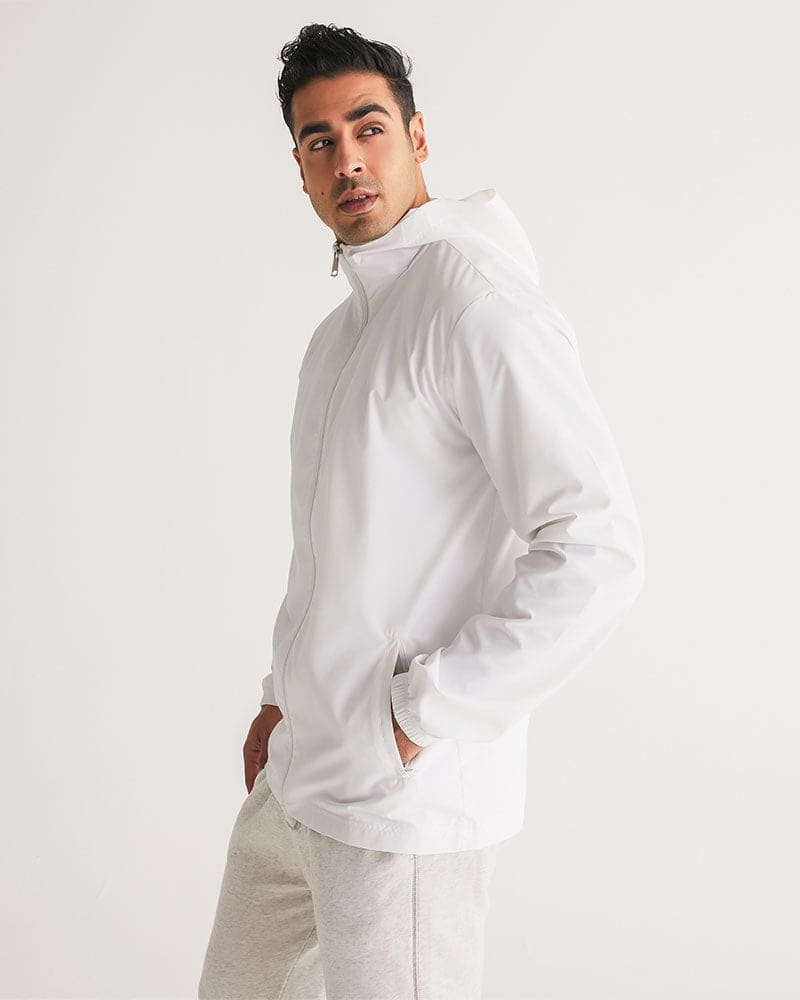 Mens Windbreaker Jacket with Hood White - Mens | Jackets | Windbreakers