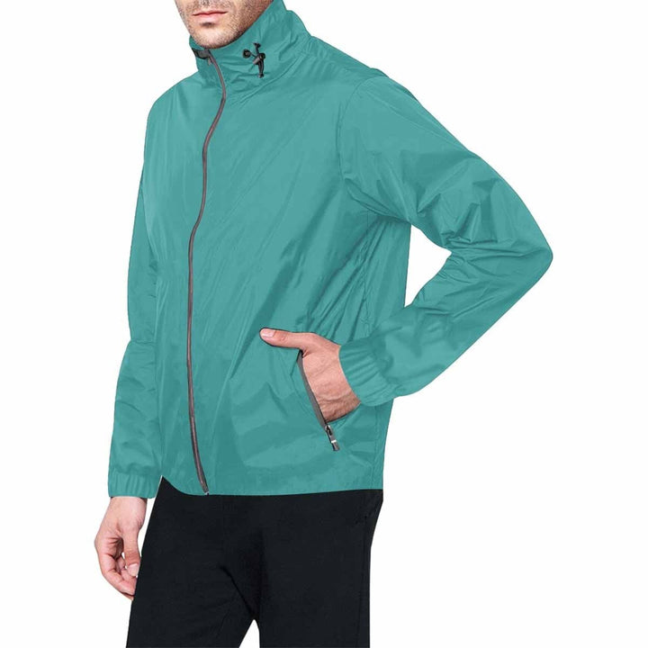 Mint Blue Hooded Windbreaker Jacket - Men / Women - Mens | Jackets