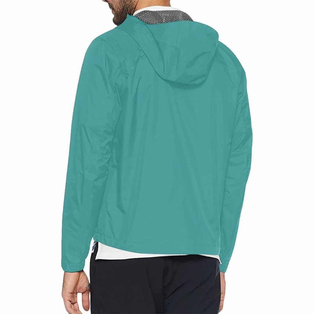 Mint Blue Hooded Windbreaker Jacket - Men / Women - Mens | Jackets