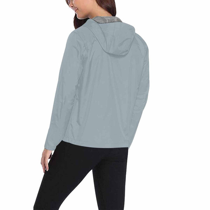 Misty Blue Gray Hooded Windbreaker Jacket - Men / Women - Mens | Jackets