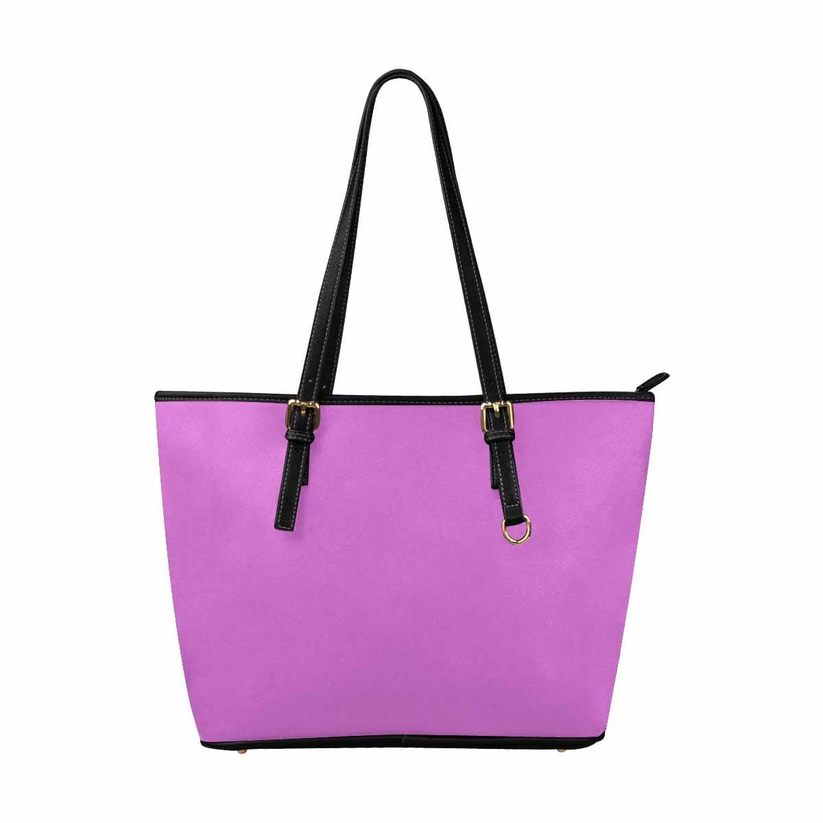 Large Leather Tote Shoulder Bag - Orchid Purple - Bags | Leather Tote Bags