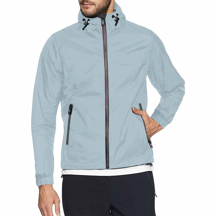 Pastel Blue Hooded Windbreaker Jacket - Men / Women - Mens | Jackets