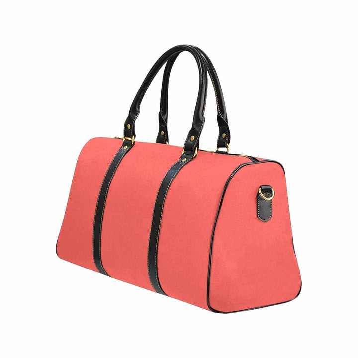 Pastel Red Travel Bag Carry on Luggage Adjustable Strap Black - Bags | Travel