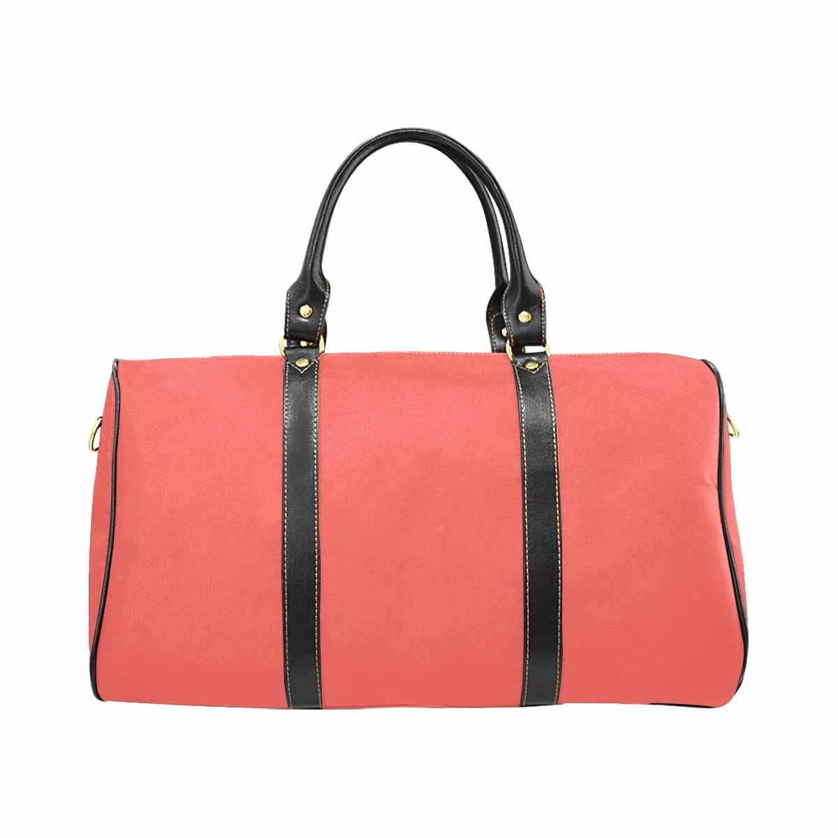 Pastel Red Travel Bag Carry On Luggage Adjustable Strap Black - Bags | Travel