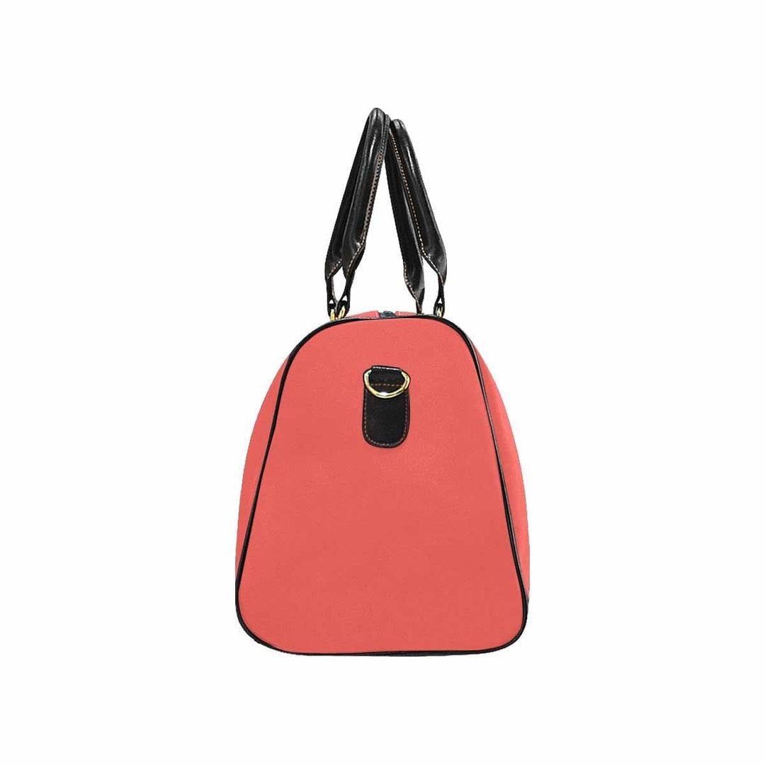 Pastel Red Travel Bag Carry on Luggage Adjustable Strap Black - Bags | Travel