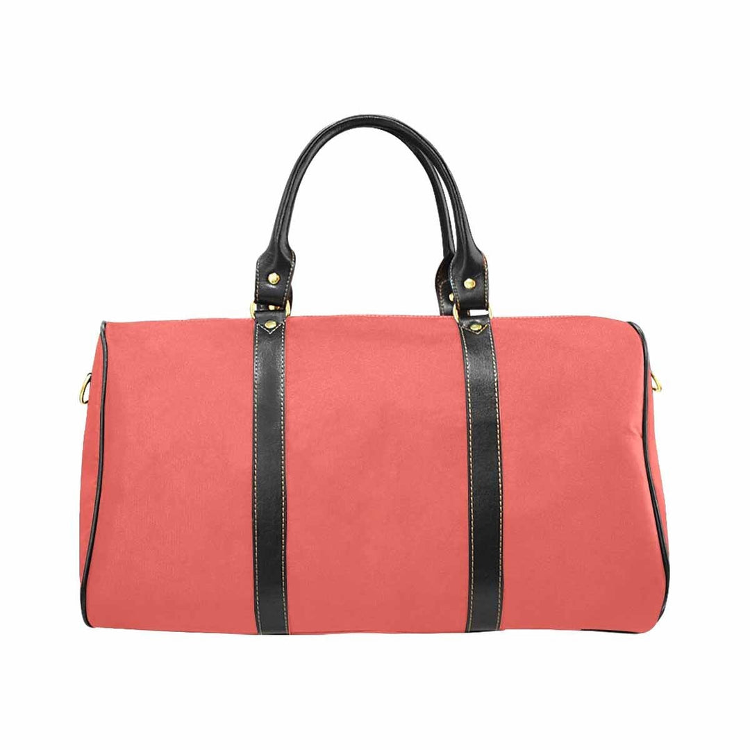 Pastel Red Travel Bag Carry on Luggage Adjustable Strap Black - Bags | Travel