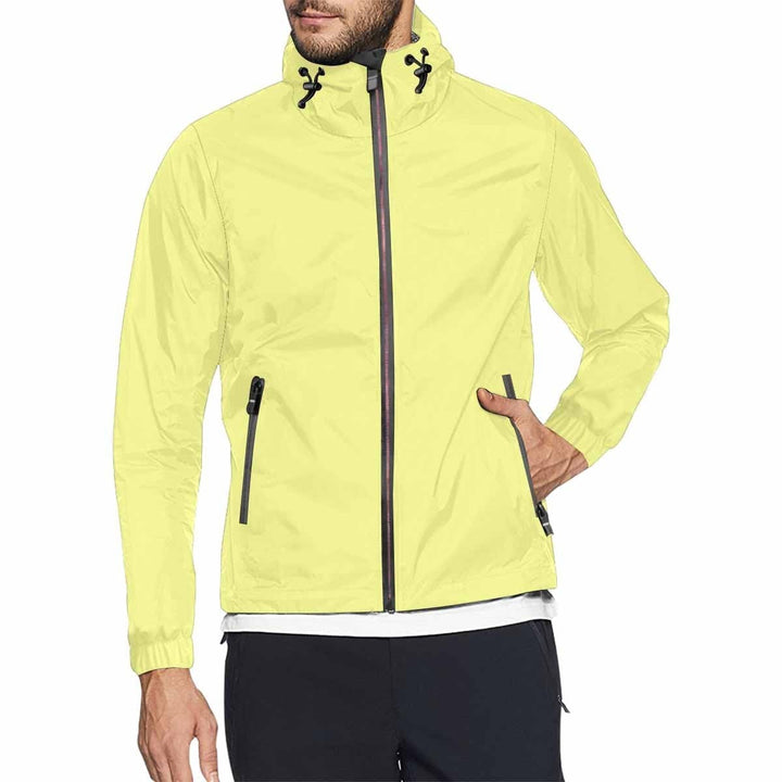 Pastel Yellow Hooded Windbreaker Jacket - Men / Women - Mens | Jackets