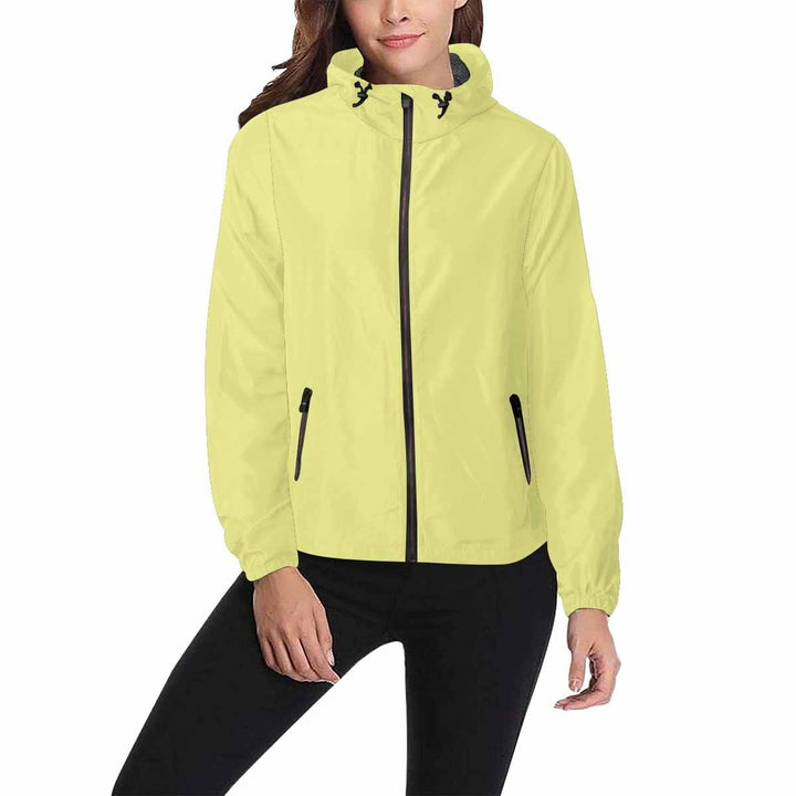 Pastel Yellow Hooded Windbreaker Jacket - Men / Women - Mens | Jackets