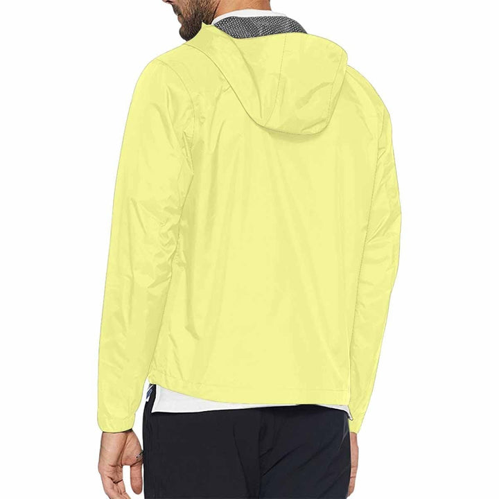 Pastel Yellow Hooded Windbreaker Jacket - Men / Women - Mens | Jackets