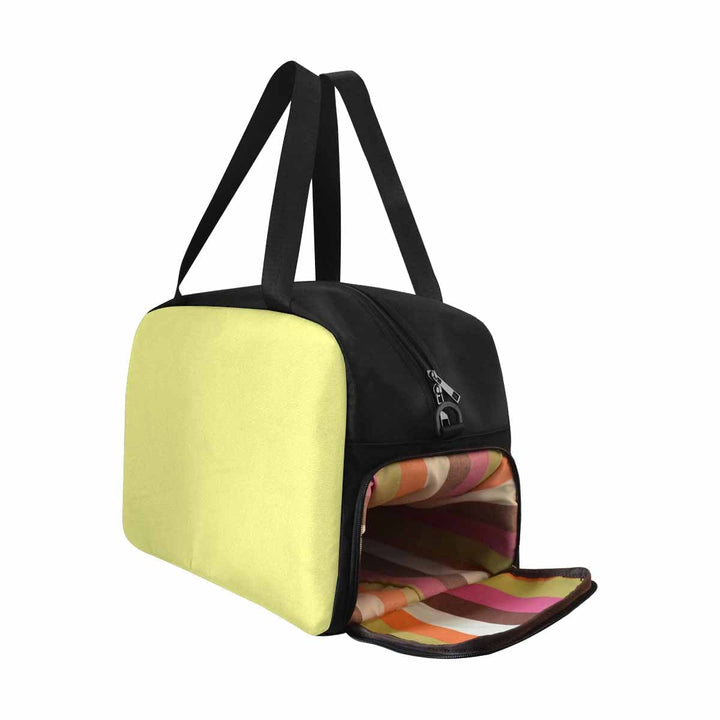 Pastel Yellow Tote and Crossbody Travel Bag - Bags/Travel Bags/Small Duffel Bags