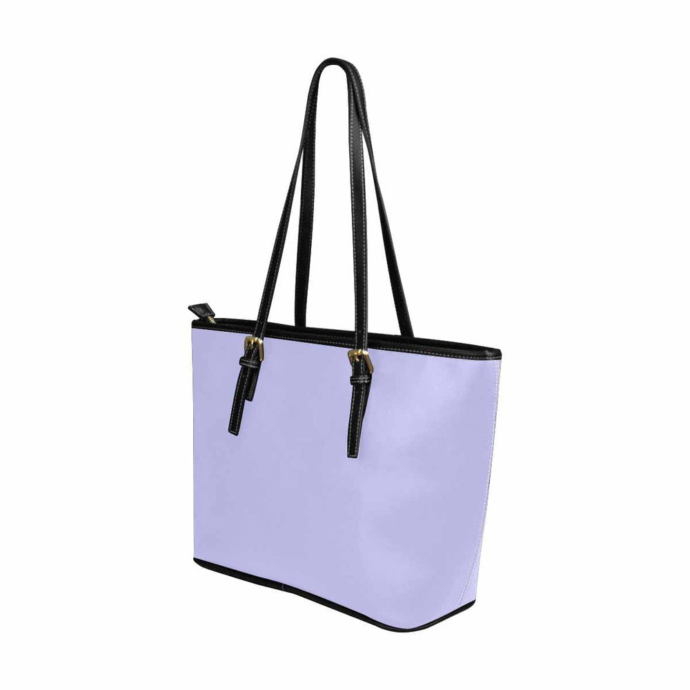 Large Leather Tote Shoulder Bag - Periwinkle Purple - Bags | Leather Tote Bags