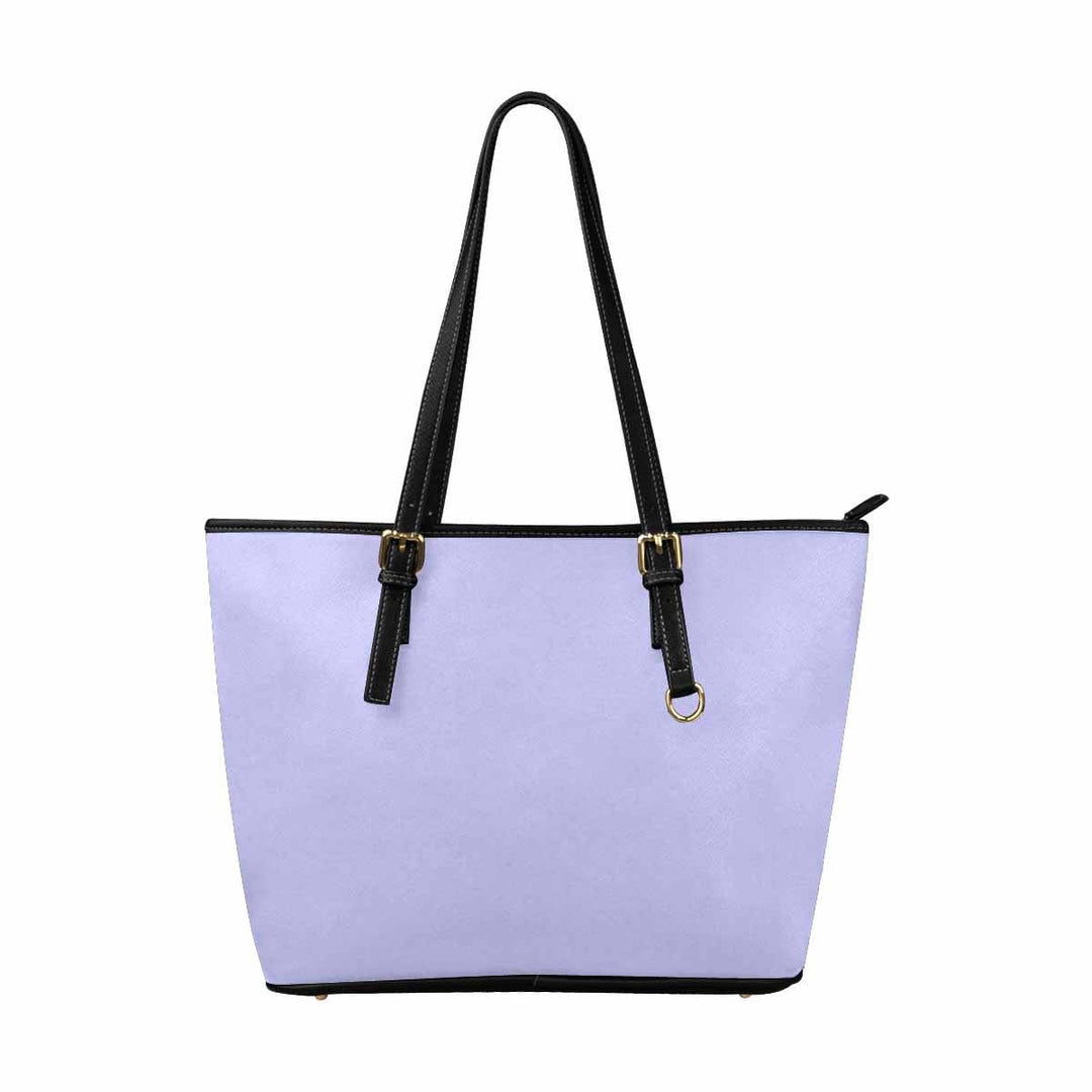 Large Leather Tote Shoulder Bag - Periwinkle Purple - Bags | Leather Tote Bags