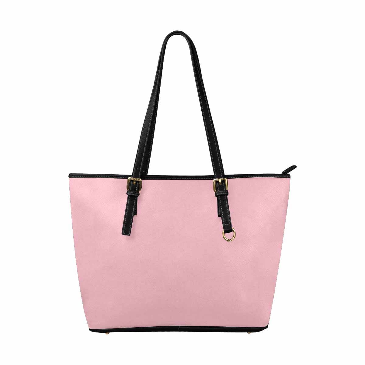Large Leather Tote Shoulder Bag - Pink – inQue.Style