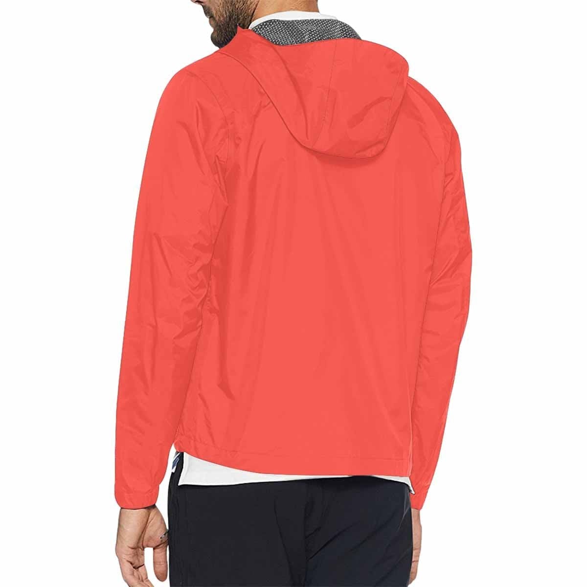 Red Orange Hooded Windbreaker Jacket - Men / Women - Mens | Jackets