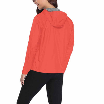 Red Orange Hooded Windbreaker Jacket - Men / Women - Mens | Jackets