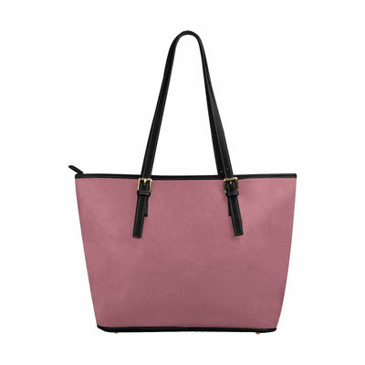 Large Leather Tote Shoulder Bag - Rose Gold Red - Bags | Leather Tote Bags
