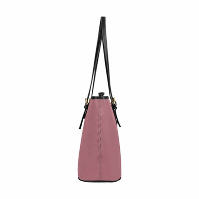 Large Leather Tote Shoulder Bag - Rose Gold Red - Bags | Leather Tote Bags