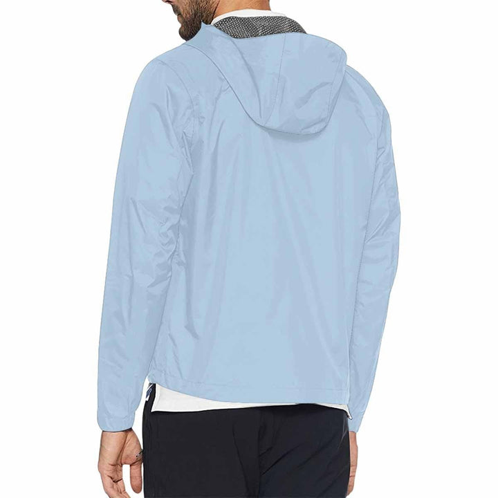 Serenity Blue Hooded Windbreaker Jacket - Men / Women - Mens | Jackets