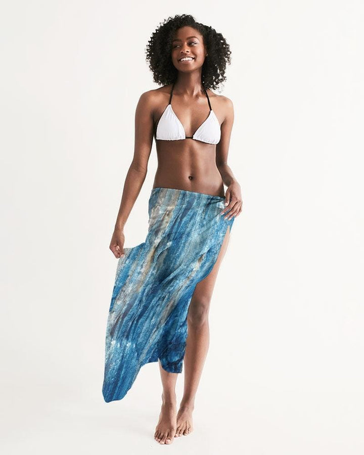 Sheer Blue Mountain Outdoor Landscape Swim Cover Up - Womens | Oversized Scarf