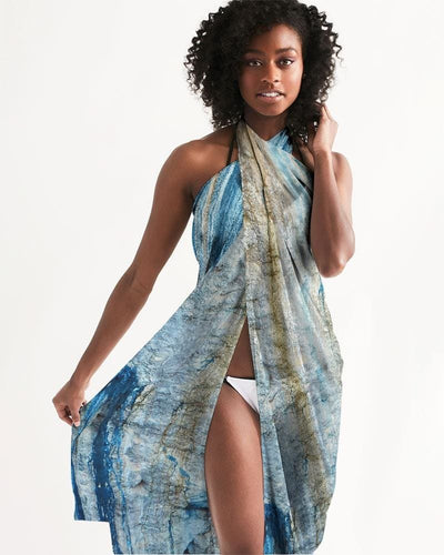 Sheer Blue Mountain Outdoor Landscape Swim Cover Up - Womens | Swimwear | Sarong