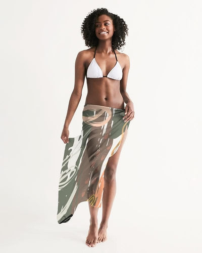 Sheer Circular Multicolor Green Swimsuit Cover Up - Womens | Swimwear | Sarong