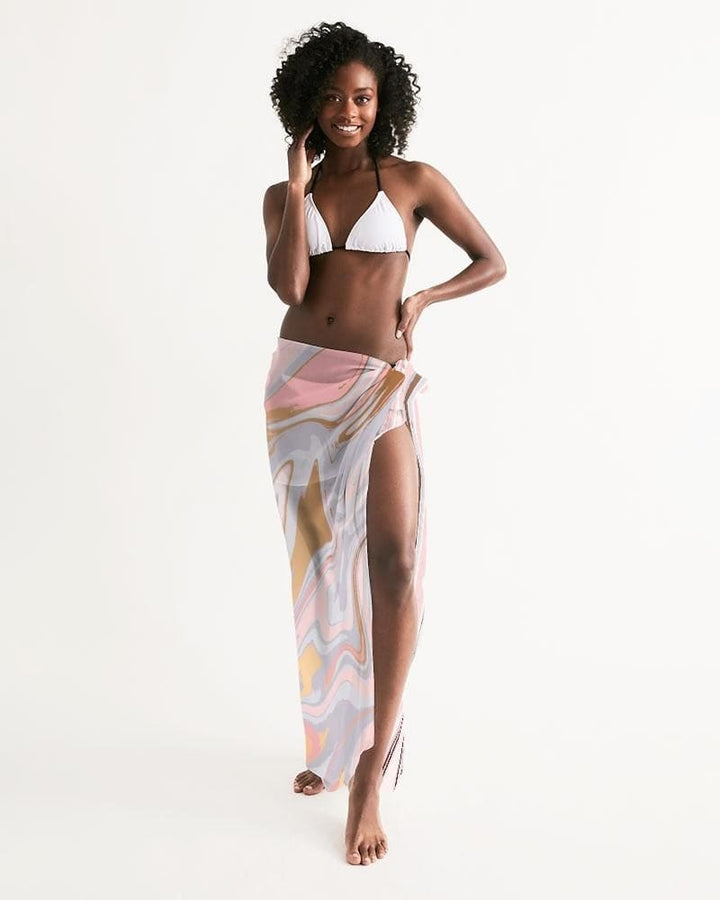 Sheer Love Marble Swimsuit Cover Up - Womens | Oversized Scarf | Sarong Swim