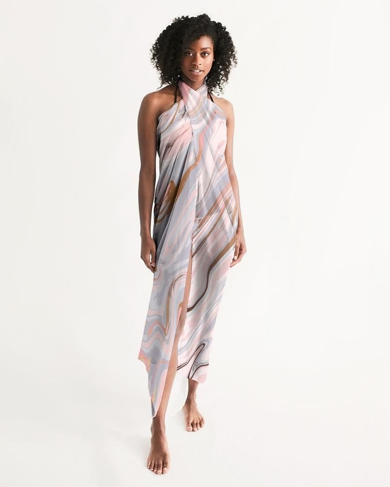Sheer Love Marble Swimsuit Cover Up - Womens | Swimwear | Sarong Wrap