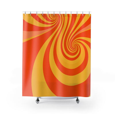 Shower Curtain Retro Swirl Multicolor Vintage Print S11 - Decorative | Shower