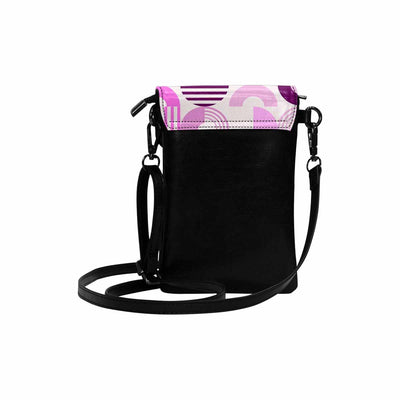 Small Cell Phone Purse Pink And Purple Geometric Print - S4585 - Bags | Wallets