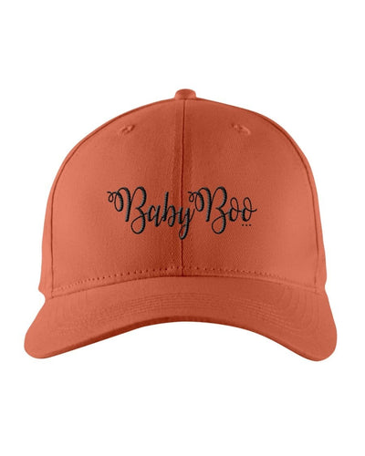 Snapback Baseball Cap - Baby Boo Embroidered Graphic Hat / Black Text