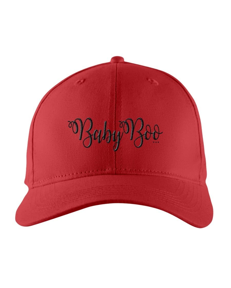 Snapback Baseball Cap - Baby Boo Embroidered Graphic Hat / Black Text