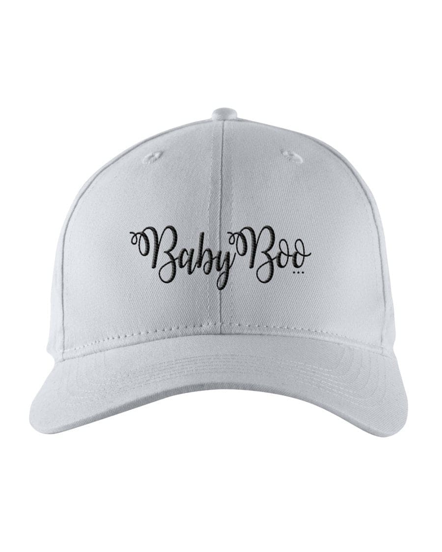 Snapback Baseball Cap - Baby Boo Embroidered Graphic Hat / Black Text - Unisex