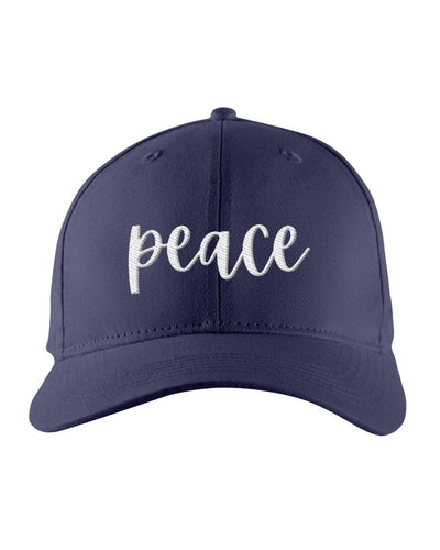 Snapback Baseball Cap - Peace Embroidered Graphic Hat - Snapback Hats