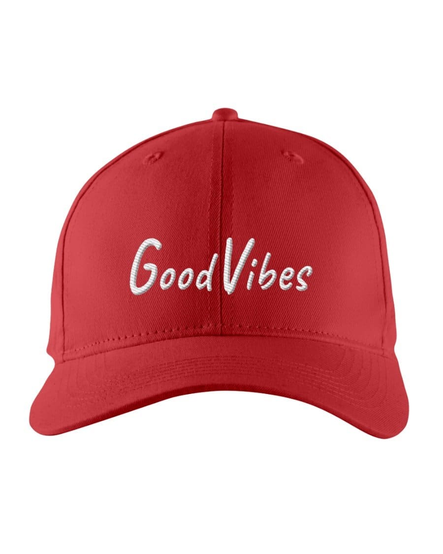 Snapback Cap - Good Vibes Embroidered Graphic Hat - Snapback Hats | Embroidered