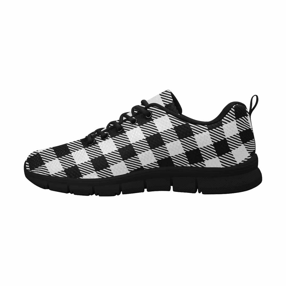 Sneakers for Men Buffalo Plaid Black and White Running Shoe - Mens | Sneakers