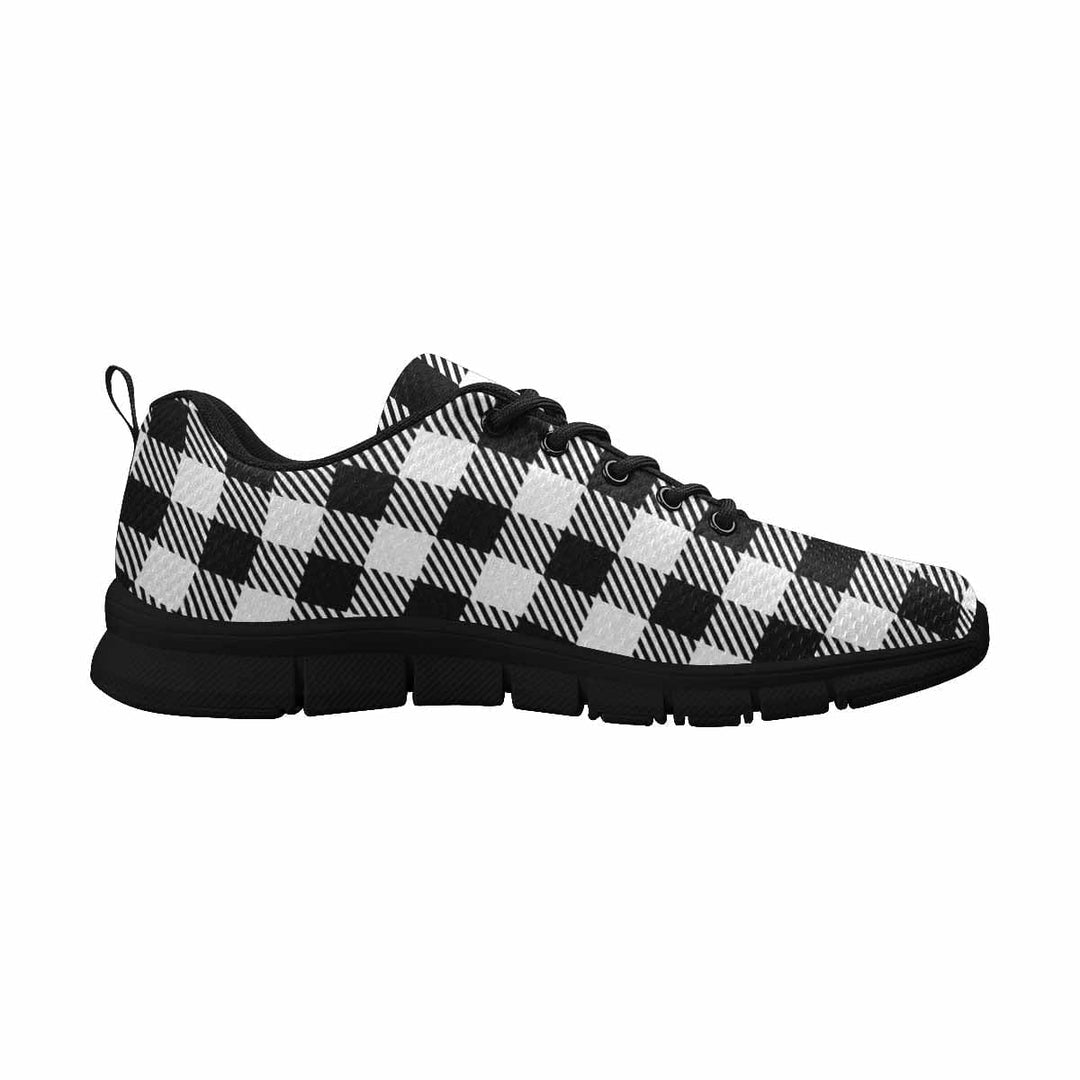 Sneakers for Men Buffalo Plaid Black and White Running Shoe - Mens | Sneakers