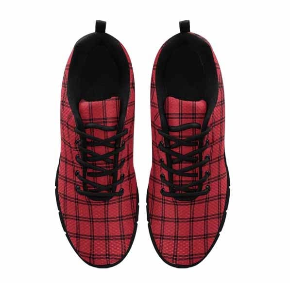 Sneakers for Men Buffalo Plaid Red and Black - Running Shoes Dg836 - Mens