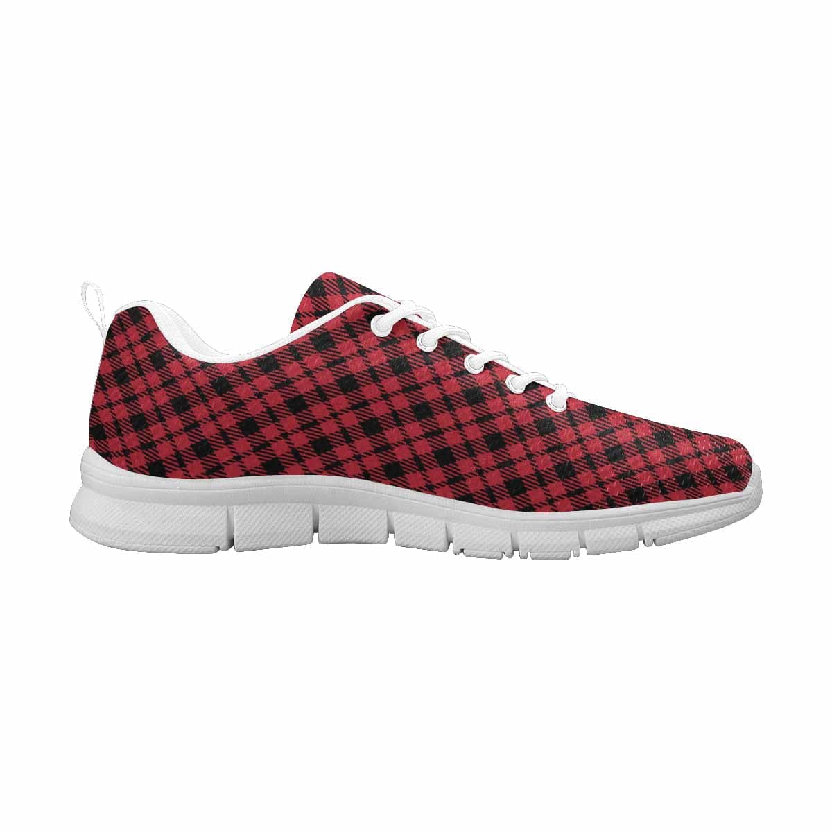 Sneakers For Men Buffalo Plaid Red And Black - Running Shoes Dg841 - Mens |