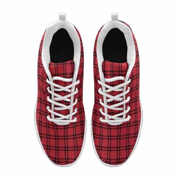 Sneakers for Men Buffalo Plaid Red and Black - Running Shoes Dg843 - Mens