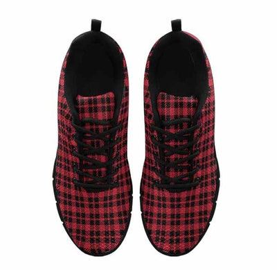 Sneakers For Men Buffalo Plaid Red And Black - Running Shoes Dg844 - Mens
