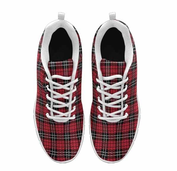 Sneakers for Men Buffalo Plaid Red and Black - Running Shoes Dg851 - Mens